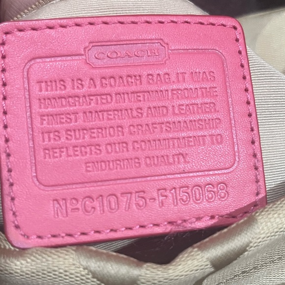 Coach Purse with pink strap EUC - Picture 10 of 11